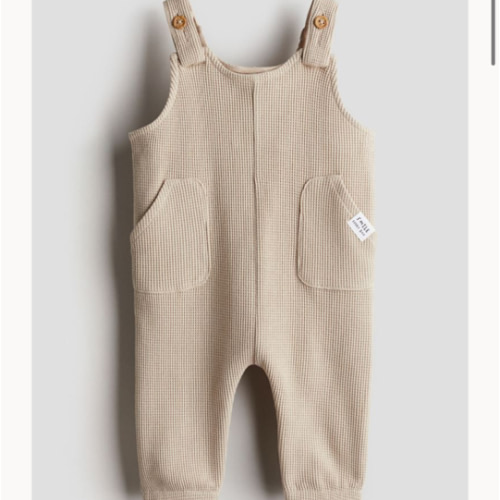 Waffled Cotton Overalls