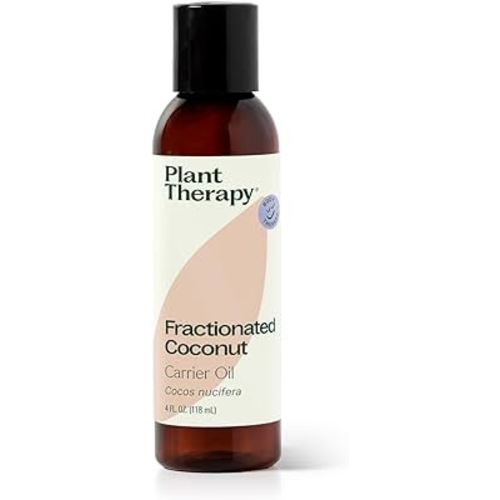 Plant Therapy Fractionated Coconut Oil for Skin, Hair, Body, Diluted Essential Oils, 100% Pure, Natural Moisturizer, Massage & Aromatherapy Liquid Carrier Oil 4 oz