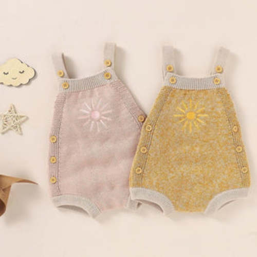 Knitted Sunshine Romper for Baby & Toddler Girls – Bitsy Bug Boutique