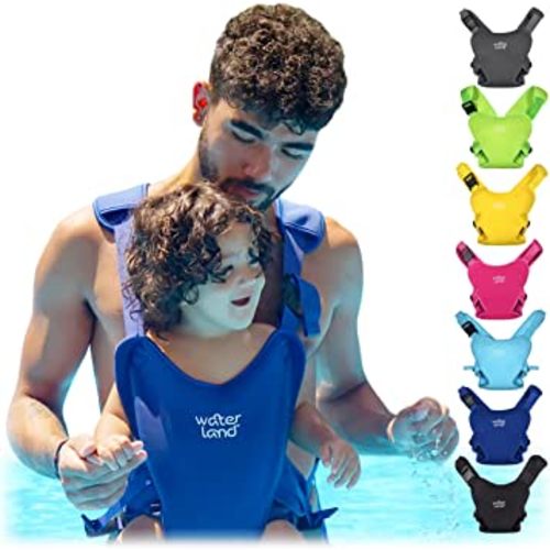WaterLand Baby Carrier - Innovative Carrier You Can Use Both in Water & Land - Waterproof Infant Chest Holder with Adjustable Straps, Lightweight Toddler Harness for Pool & Beach (Pacific Blue)