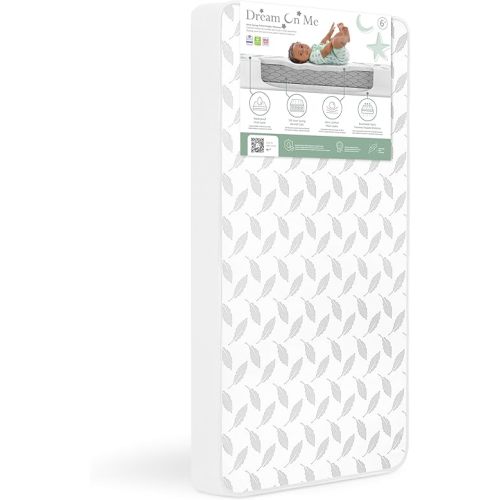 2-in-1 Breathable 132 Premium Coil Inner Spring Standard Crib and Toddler Mattress, White, 51.5 x 27.5, 17 lb