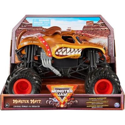 Monster Jam, Official Monster Mutt Dalmatian Monster Truck, Collector Die-Cast Vehicle, 1:24 Scale