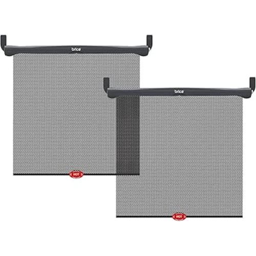 Munchkin® Brica® Sun Safety™ Car Window Roller Shade with White Hot® Heat Alert, Black, 2 Count (Pack of 1)