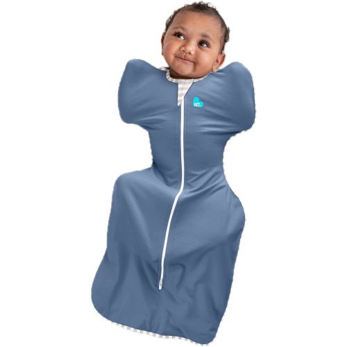 Love to Dream Swaddle UP, Baby Sleep Sack, Self-Soothing Swaddles for Newborns, Get Longer Sleep, Secure Fit Helps Calm Startle Reflex, New Born Essentials for Baby, 1.0 TOG, Medium 13-19 lbs, Denim