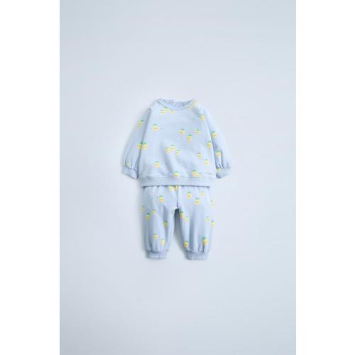PRINTED SWEATSHIRT AND PANTS PACK - Light blue | ZARA United States