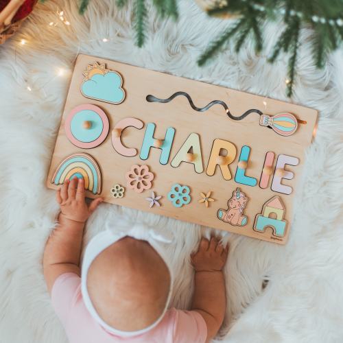 Montessori Girl Busy Board, Educational Wooden Toy, Christmas Gifts For Kids, Baby Girl Birthday Gift, Toddler Wooden Nursery Decor