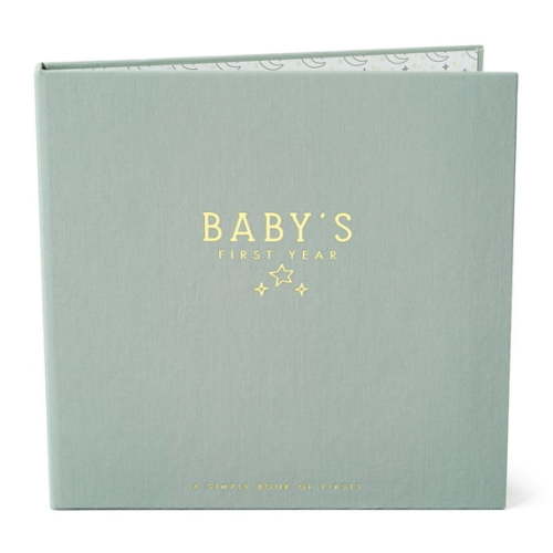 Lucy Darling Celestial Skies Linen Covered Luxury Baby Memory Book - Unisex