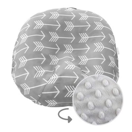 Mila Millie Removable Cover for Baby Lounger Minky Gray Arrow
