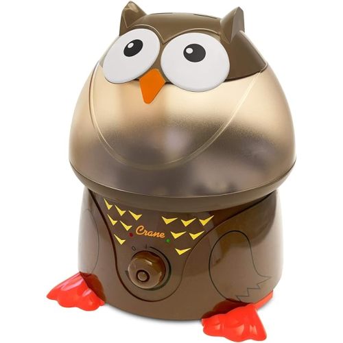 Crane Animal Humidifier for Bedroom, Ultrasonic Cool Mist for Baby Nursery, Adjustable Settings, Auto Shut-Off, Owl