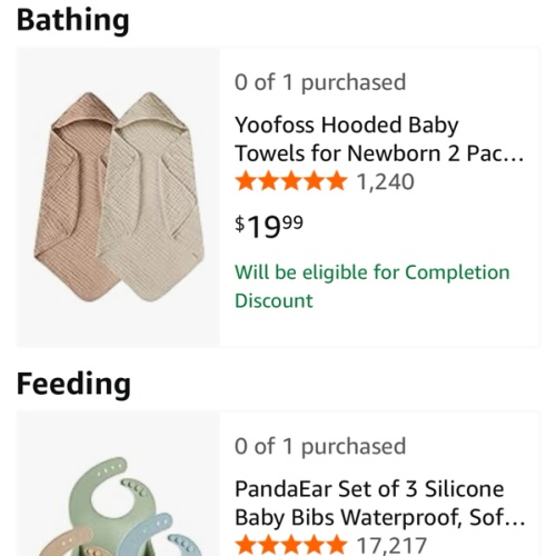 Amazon: Baby Registry