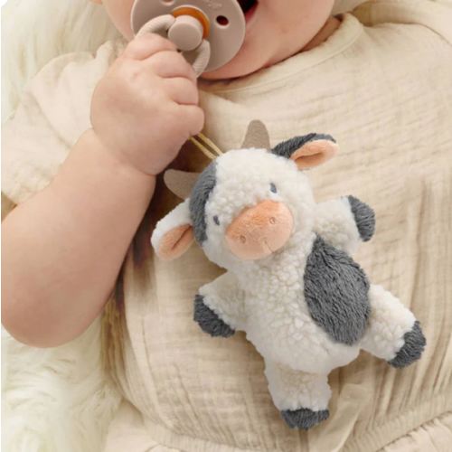 Bitzy Pal Natural Rubber Pacifier & Plush Cow - American Farm Company