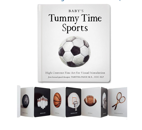 Baby's Tummy Time Sports: High-Contrast Fine Art for Visual Stimulation (Tabitha Paige Children's Book Series)