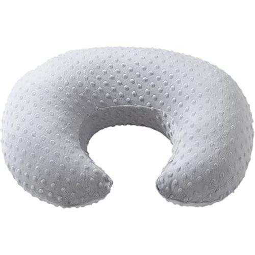 Baby Nursing Pillow Cover, Nursing Pillow Slipcovers for Breastfeeding Moms, Ultra-Soft Fit Standard Infant Nursing Pillows for Infant Newborn Baby Boy Girl (Glacier Gray)