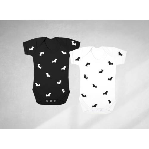 Bat print baby bodysuit, baby bat romper, bat outfit for baby