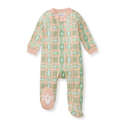 Floral Tile Organic Baby Girl Sleeper