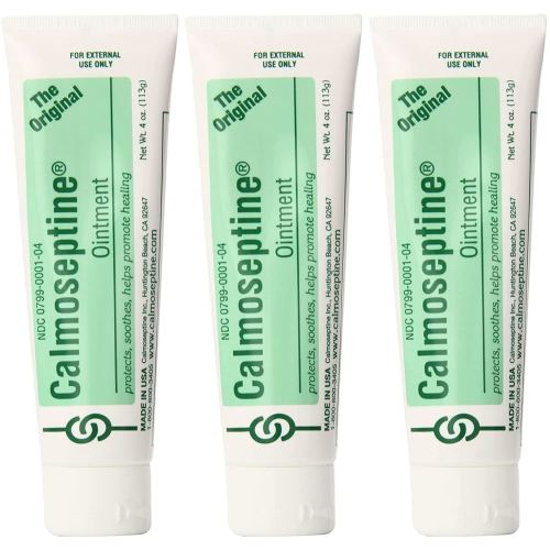 Medline Calmoseptine Ointment Tube 4 Ounce (Pack of 3)