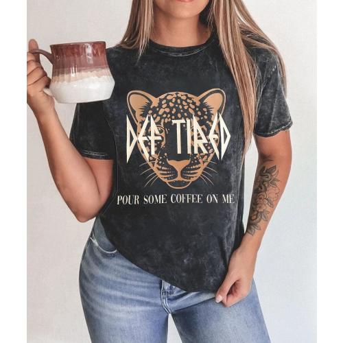 Def Tired Acid Wash Breastfeeding T-shirt