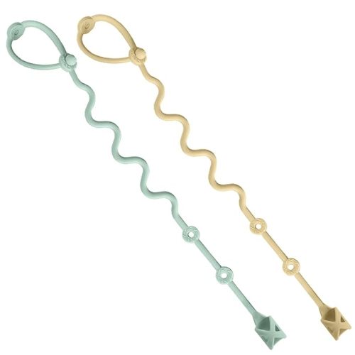 Silicone Utensils Holder Strap (Green/Beige, 2PK)