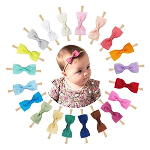 Baby Nylon Headbands Hairbands Hair Bow Elastics for Baby Girls Newborn Infant Toddlers Kids