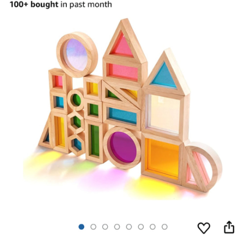Agirlgle Wooden Rainbow Building Blocks