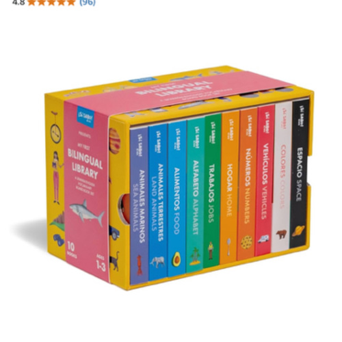 My First Bilingual Library: A Spanish-English Vocabulary Board Book Set of Colors, Numbers, Animals, ABCs, and More (Sí Sabo Kids)