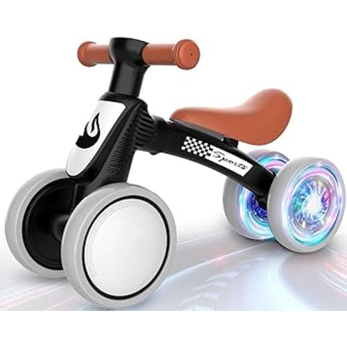 Colorful Lighting Baby Balance Bike Toys for 1 Year Old Boy Gifts, 10-36 Month Toddler Balance Bike, No Pedal 4 Silence Wheels & Soft Seat First Bike, One Year Old Boy Birthday Gift.