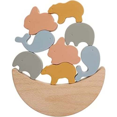 Youuys Baby Stacking Montessori Toys for Toddlers Balance Silicone Stacking Block Toys for Fine Motor Skills for Boys Girls Gifts