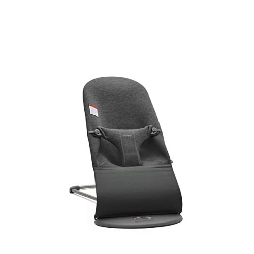 BabyBjörn Bouncer Bliss, Charcoal Gray, 3D Jersey 2-in-1 Adjustable Baby Bouncer Seat and Toddler Chair, Newborn to Toddler (8-29 lbs), 4 positions, Lightweight & Portable