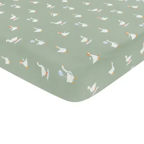 Crib Sheet in Silly Goose