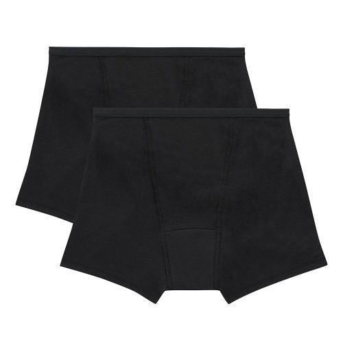 Hanes Women's Comfort, Period. Underwear Boxer Brief, Super Leaks Post-Partum, Period & Nighttime Protection, 2-Pack