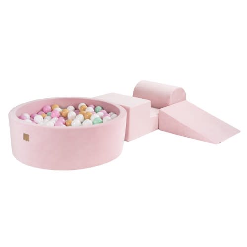 MeowBaby® Foam Playset with Ball Pit with 200 Balls, light pink