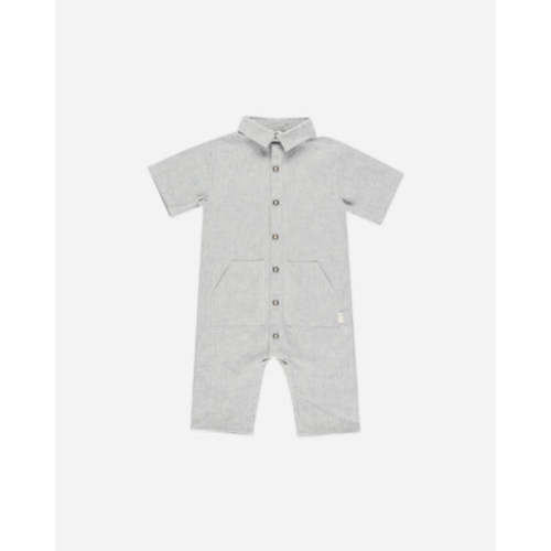 Rhett Jumpsuit || Blue Micro Stripe