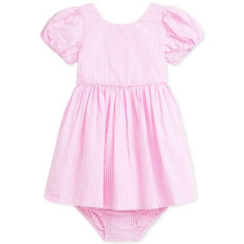 Baby Girls Cotton Striped Seersucker Dress