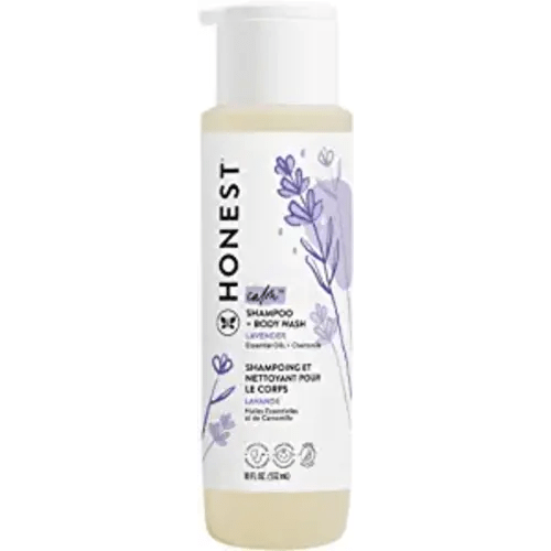 The Honest Company 2-in-1 Cleansing Shampoo + Body Wash | Gentle for Baby | Naturally Derived, Tear-free, Hypoallergenic | Lavender Calm, 18 fl oz - 18 Fl Oz (Pack of 1)