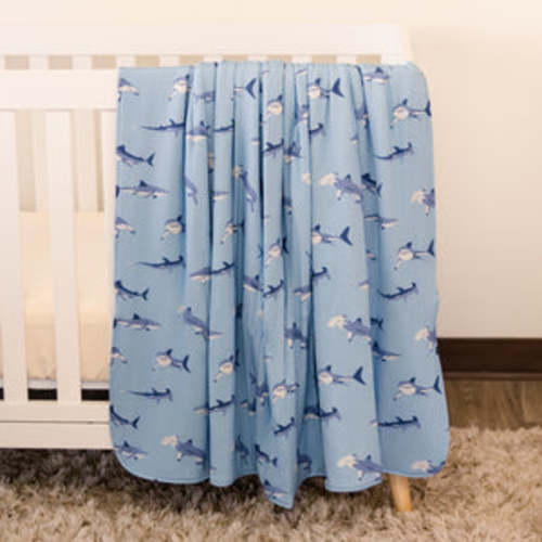 Larkspur Baby | Cozy Blanket in Sharks