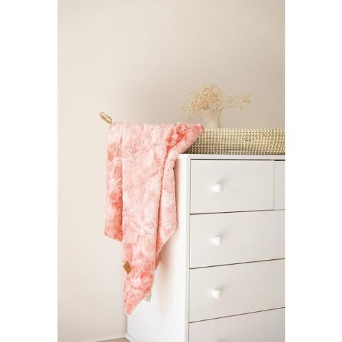 Cuddle Cookie Baby Tie-Dye Faux Fur Blanket, 27 x 33 inches, in Gift Box (Pink)