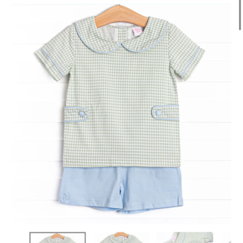 Summer Sage Short Set, Green – Stitchy Fish