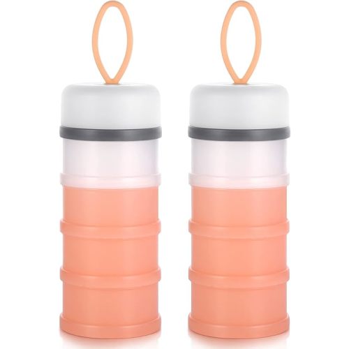 Accmor 2 Pack Baby Formula Dispenser On The Go, Stackable Formula Dispenser Formula Container to Go, Non-Spill Portable Milk Powder Kids Snack Storage Container, BPA Free