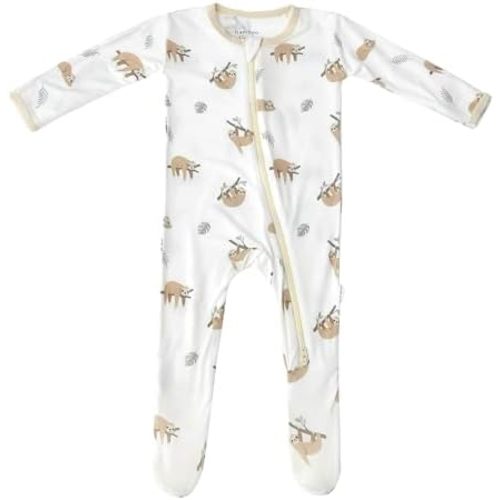 Bamboo Little Soft Baby Footie Pajamas, Baby Clothes, Newborn Sleepers, 95% Viscose and 5% Spandex, 0-24 Months