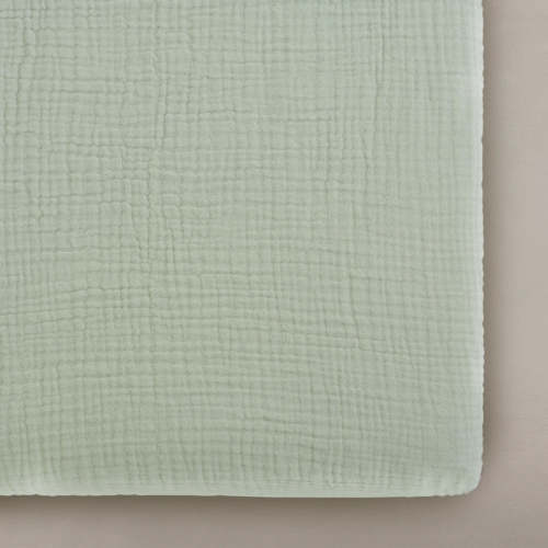 eggshell creme- Oilo Solid Muslin Crib Sheet