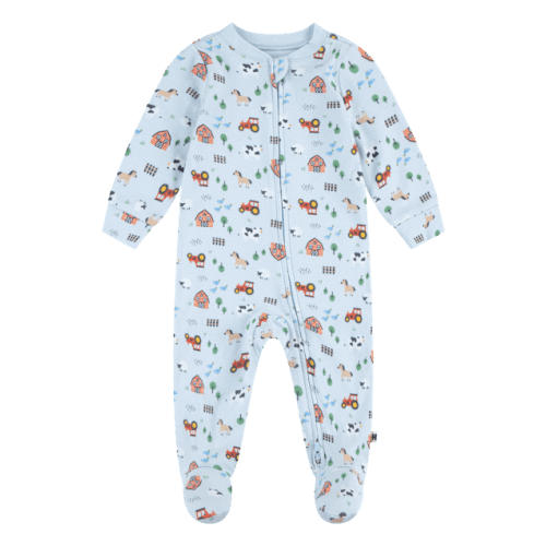 Baby Boys Huggies™ Farm Animal Footed Coverall - Blue