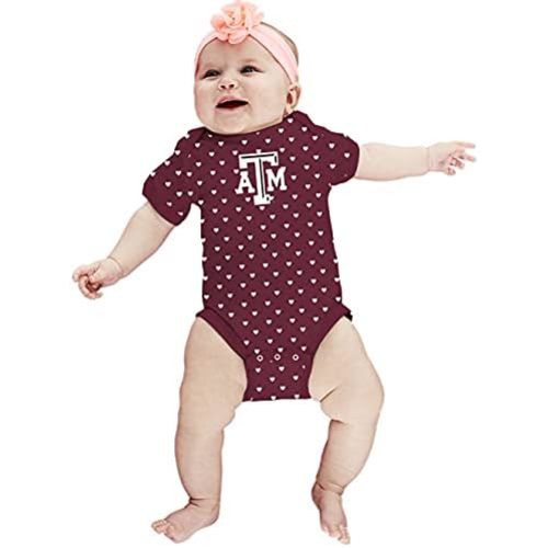 Two Feet Ahead Hearts Baby Bodysuit Creeper Baby Girl Clothes for Newborn Infants