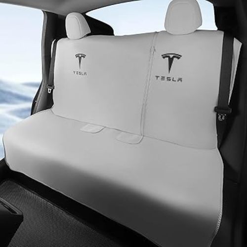 for Tesla Model Y Rear Seat Cover Dogs Protector Covers Kit Mats,Neoprene Waterproof,Sweat, Odors, Spills & Pets - Odor-Resistant,Easy to Clean Athletic Car Seat Protector