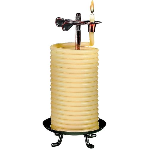Candle by the Hour 80-Hour Vertical Candle, Eco-friendly Natural Beeswax with Cotton Wick