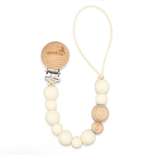 Marshmallow Cream Pacifier Clip - Ninni Co