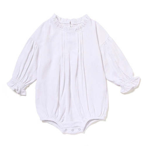 Linen Baby Girl Rompers (Long Sleeve)