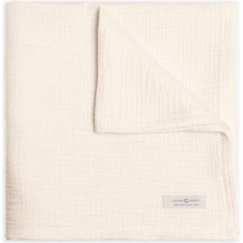 Organic Muslin Swaddle Blanket. Color: Ivory