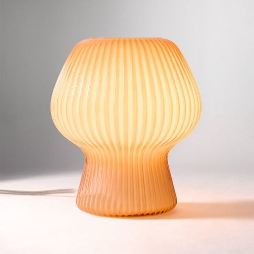 Ribbed Glass Table Lamp (9"–18")