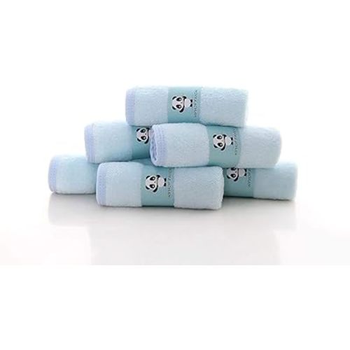 HIPHOP PANDA Baby Washcloths, Rayon Made from Bamboo - 2 Layer Ultra Soft Absorbent Newborn Bath Face Towel - Reusable Baby Wipes for Delicate Skin - Blue, 30 Pack