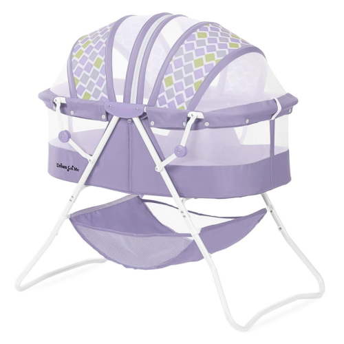 Dream On Me Karley Movable Baby Bed, Foldable, Quick Fold, Easy to Carry, Large Storage Basket in Periwinkle